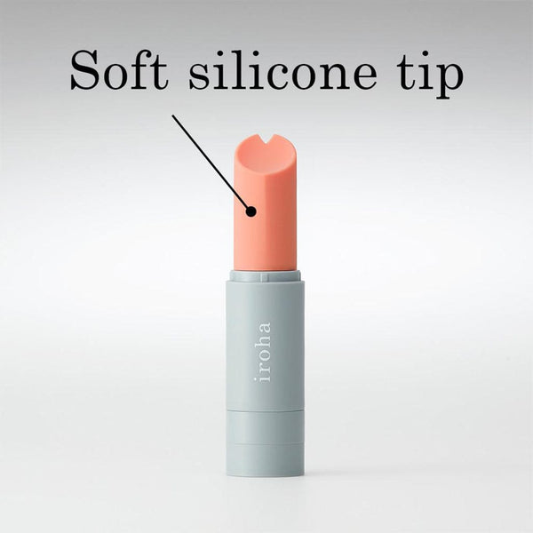 Iroha Stick - Compact Clitoral Vibrator (Coral & Grey)