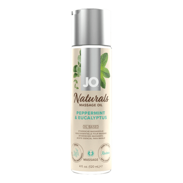 JO Naturals - Peppermint & Eucalyptus - Massage 4 floz / 120 mL