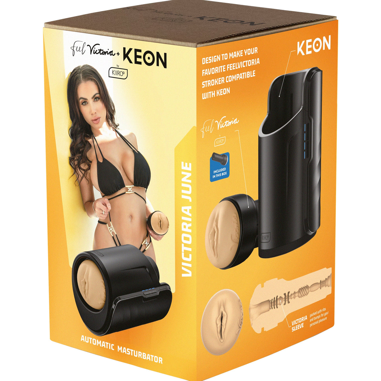 Kiiroo FeelVictoria Pornstar Stroker + Keon Combo Set - Automatic Male Masturbator