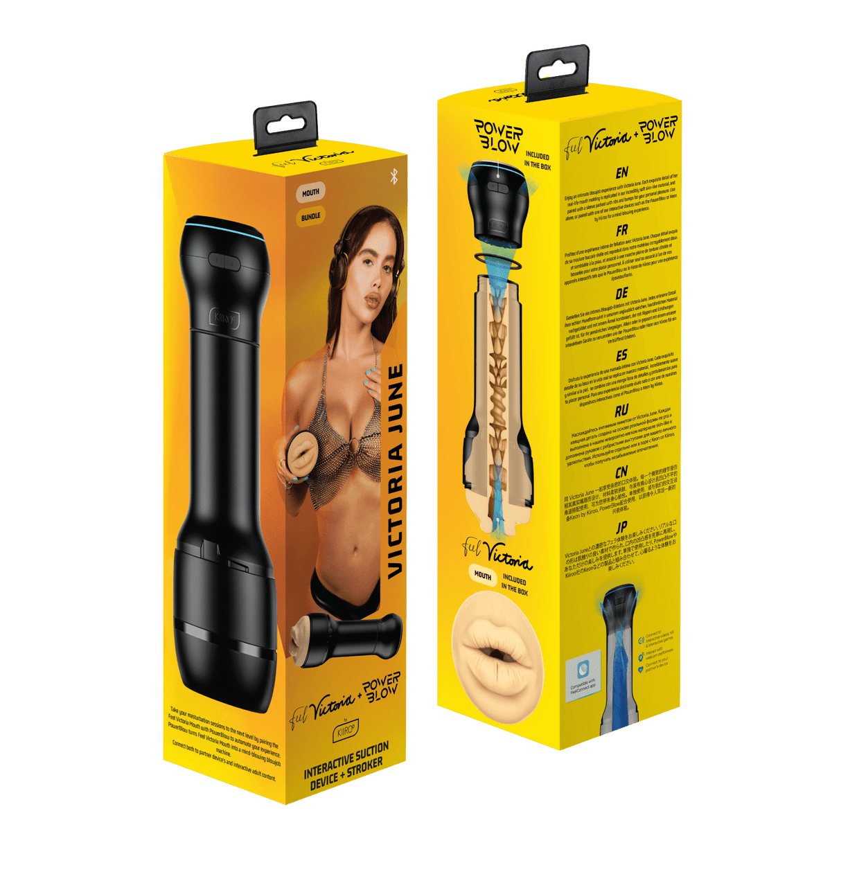 Kiiroo PowerBlow & FeelVictoria June Mouth Combo - Male Masturbator