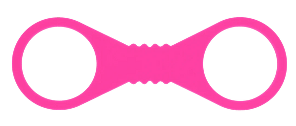 Large Hot Pink Silicone Cuffs