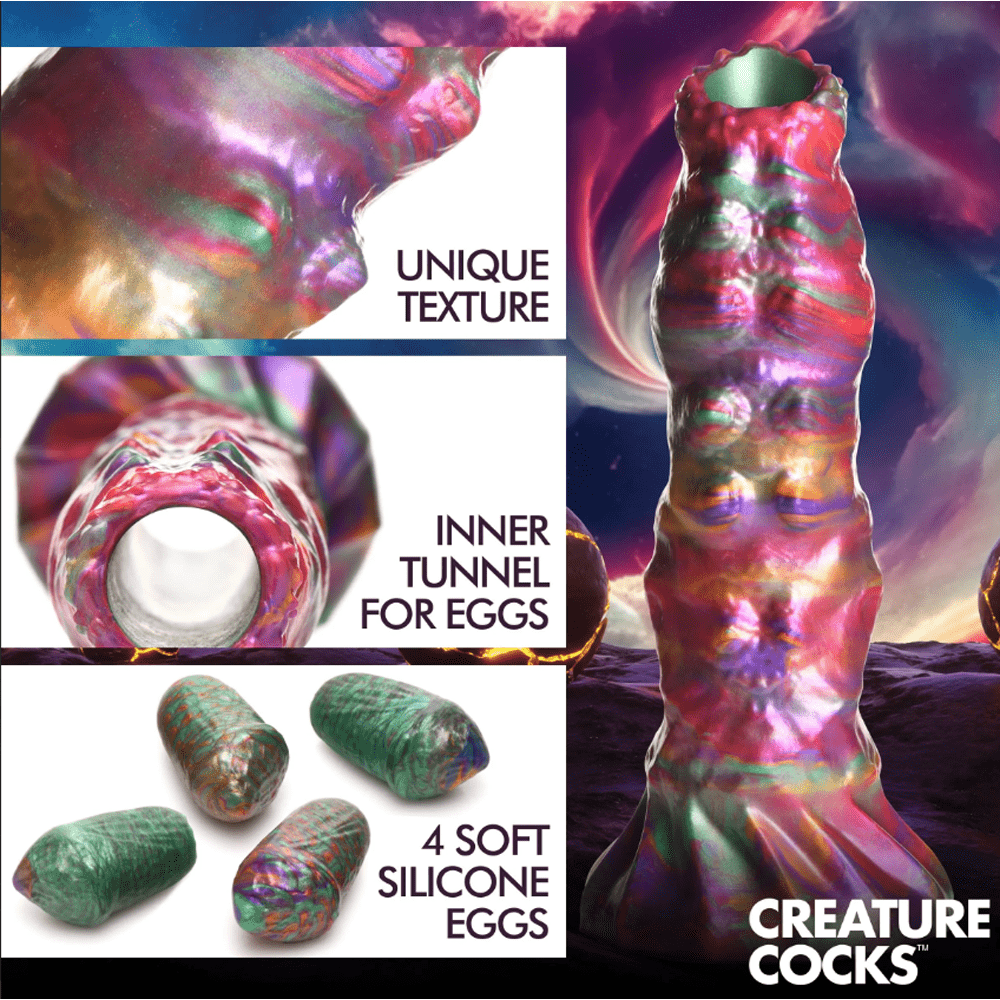 Larva Ovipositor Silicone Dildo w/ Eggs