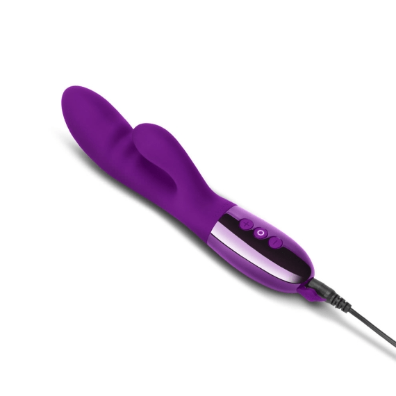 Le Wand Blend - Rabbit Vibrator for Dual Stimulation for Blended Orgasms - Dark Cherry