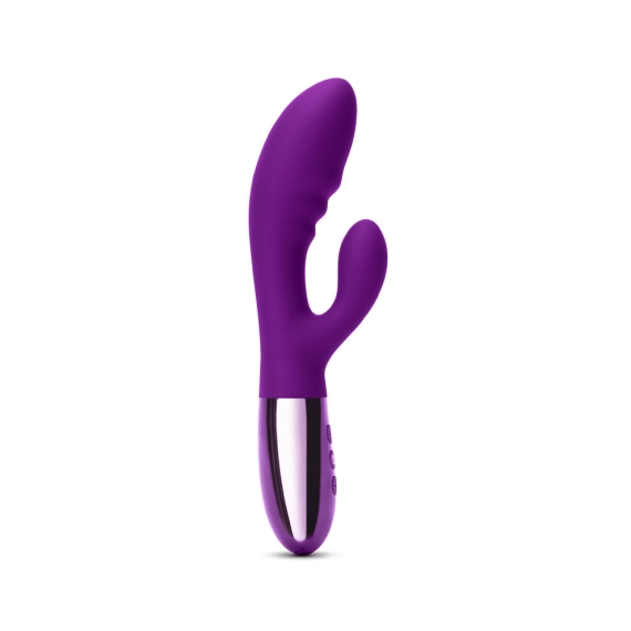 Le Wand Blend - Rabbit Vibrator for Dual Stimulation for Blended Orgasms - Dark Cherry