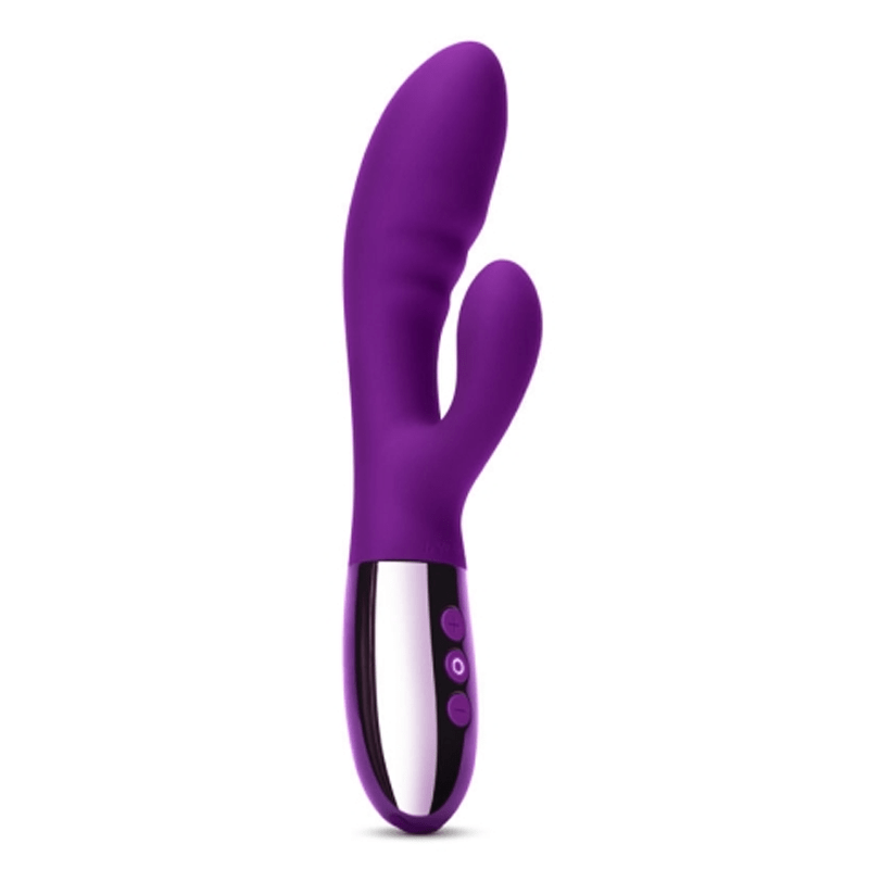 Le Wand Blend - Rabbit Vibrator for Dual Stimulation for Blended Orgasms - Dark Cherry