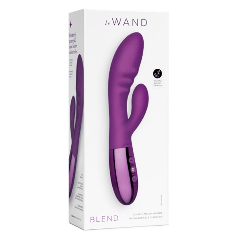 Le Wand Blend - Rabbit Vibrator for Dual Stimulation for Blended Orgasms - Dark Cherry