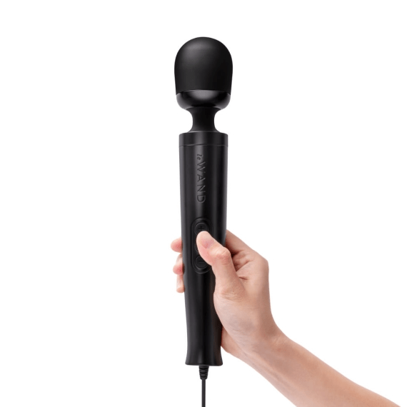 Le Wand Die Cast Plug-In Vibrating Massager - Black
