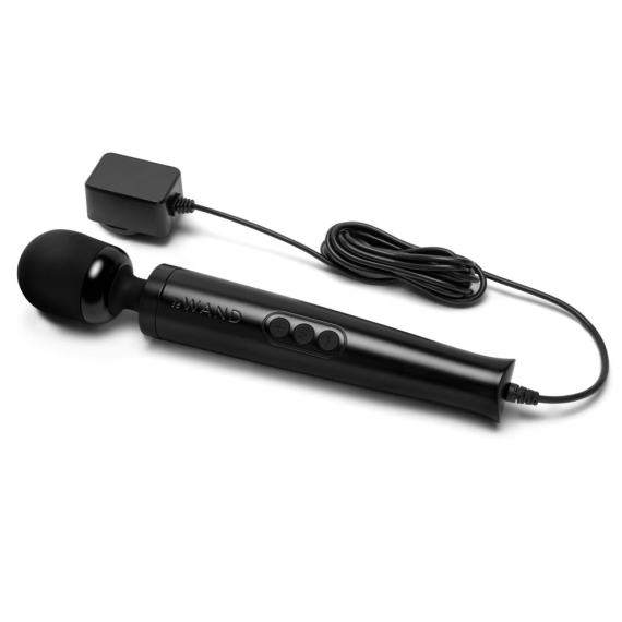 Le Wand Die Cast Plug-In Vibrating Massager - Black