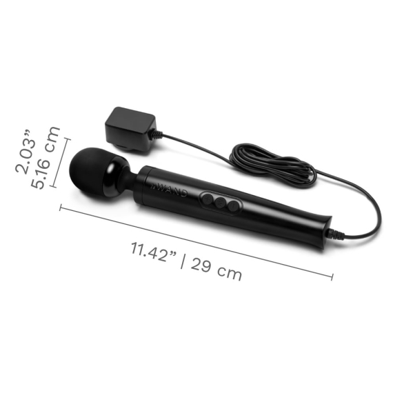 Le Wand Die Cast Plug-In Vibrating Massager - Black