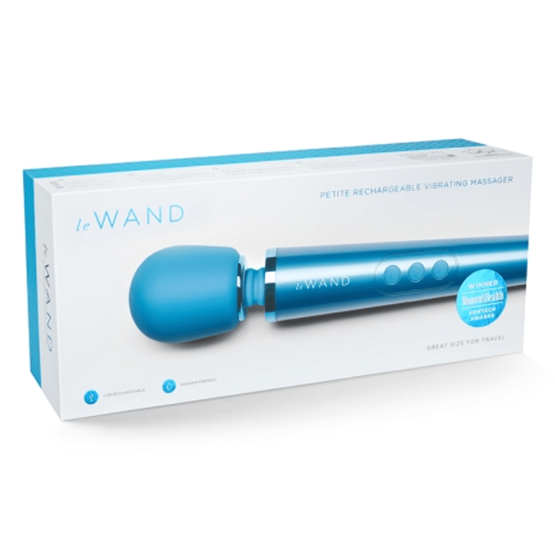 Le Wand Petite - Award-Winning Rechargeable Wand Vibrator - Blue