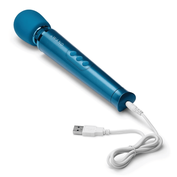 Le Wand Petite - Award-Winning Rechargeable Wand Vibrator - Blue