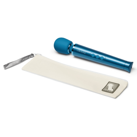 Le Wand Petite - Award-Winning Rechargeable Wand Vibrator - Blue
