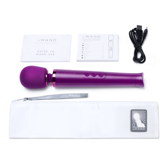 Le Wand Petite - Award-Winning Rechargeable Wand Vibrator - Dark Cherry