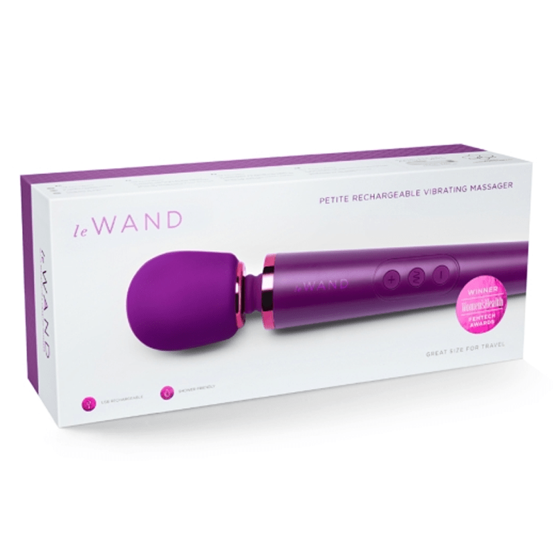 Le Wand Petite - Award-Winning Rechargeable Wand Vibrator - Dark Cherry