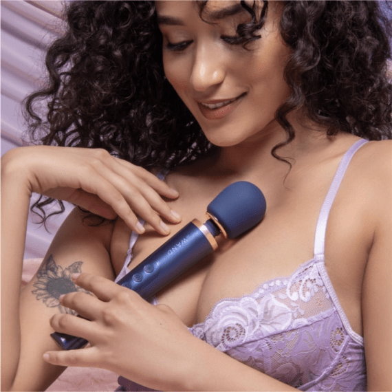 Le Wand Petite Rechargeable Wand Vibrator - Navy