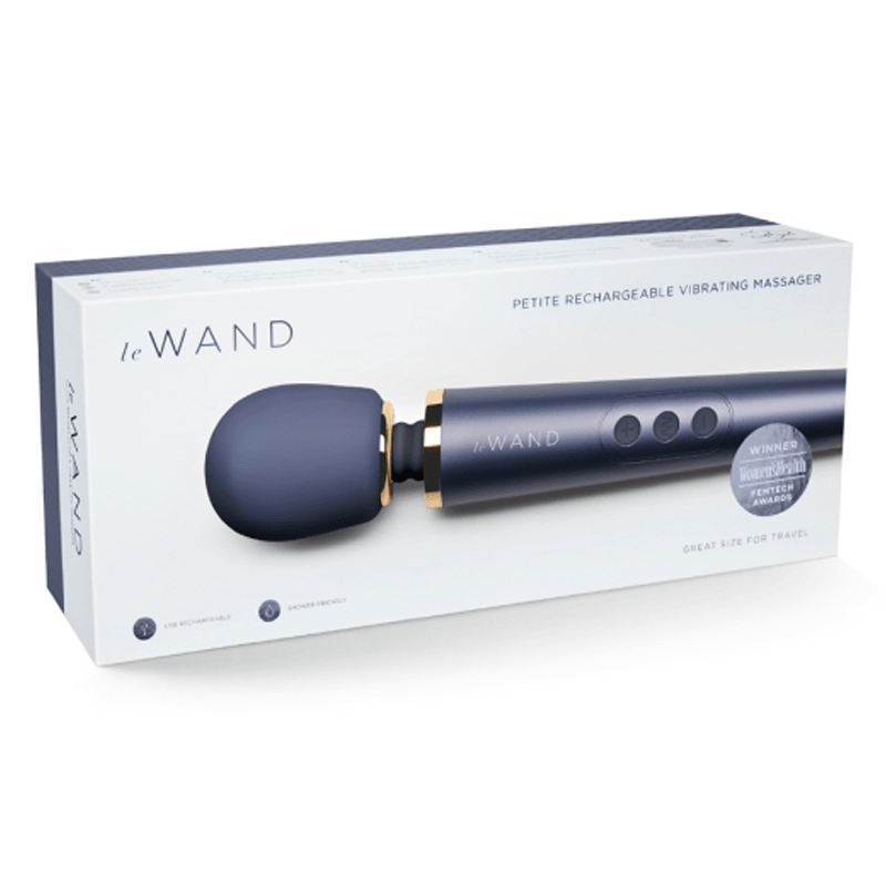 Le Wand Petite Rechargeable Wand Vibrator - Navy