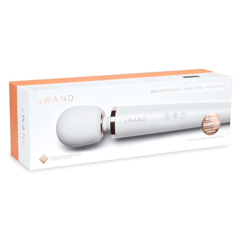 Le Wand Rechargeable Vibrating Massager - Award-Winning Powerhouse - White