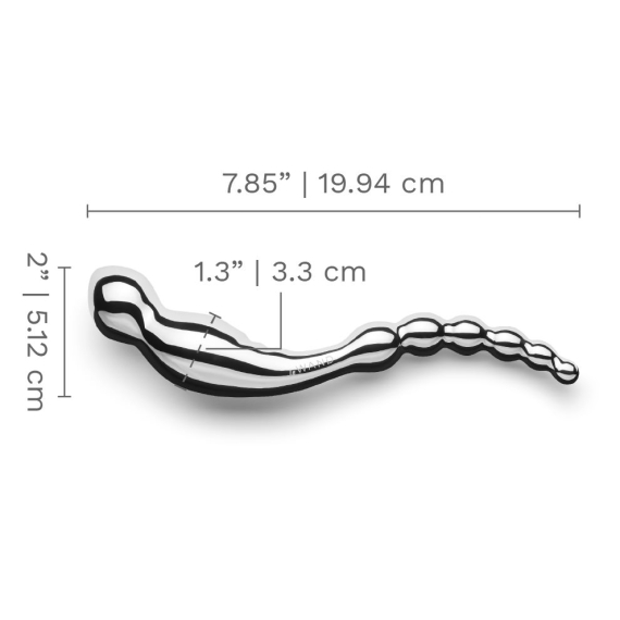 Le Wand Swerve - Dual-Ended Stainless Steel - Rippled Beads & Anal Stimulation