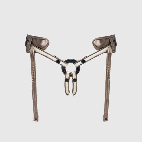 Desirous Leatherette Strap-On Harness for Pegging & Couples Play