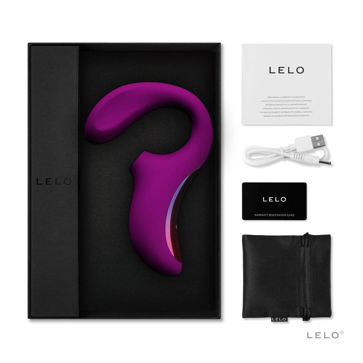 Lelo Enigma Deep Rose - G-Spot & Clitoral Massager - Sonic Waves