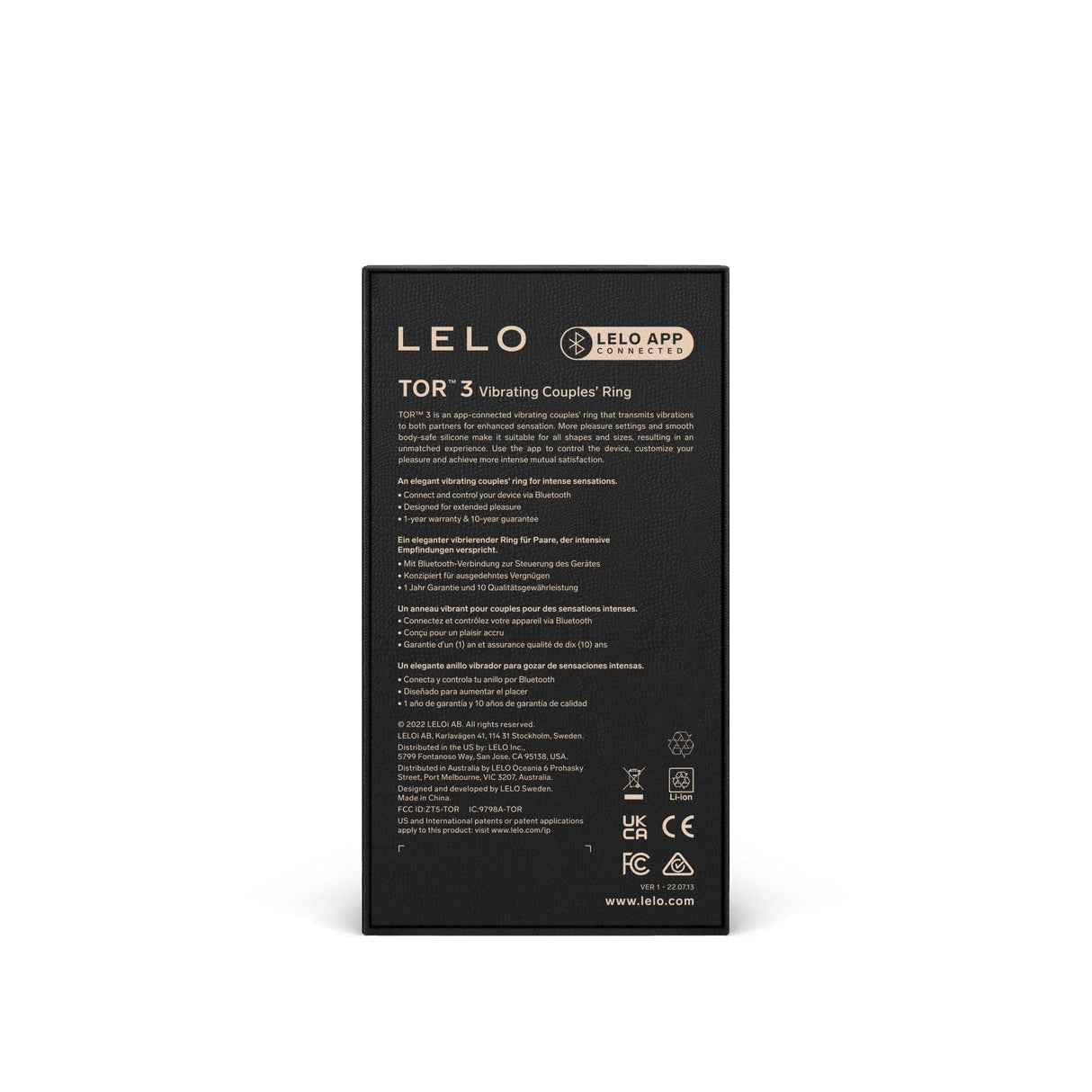 LELO TOR™ 3 Black - Vibrating Couples Ring