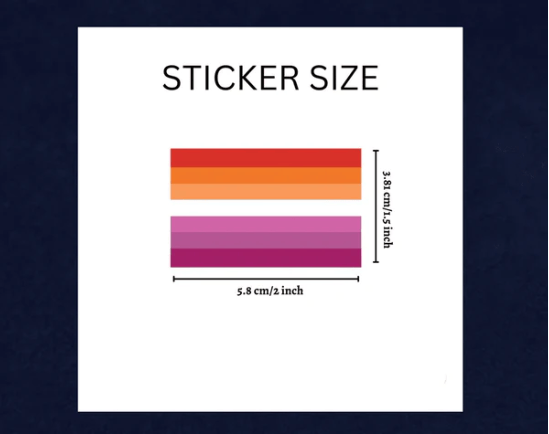 Lesbian Sunset Flag Stickers - 250pc*