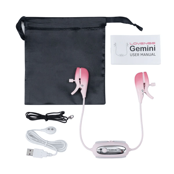 Lovense Gemini Adjustable Vibrating Nipple Clamps – App Controlled