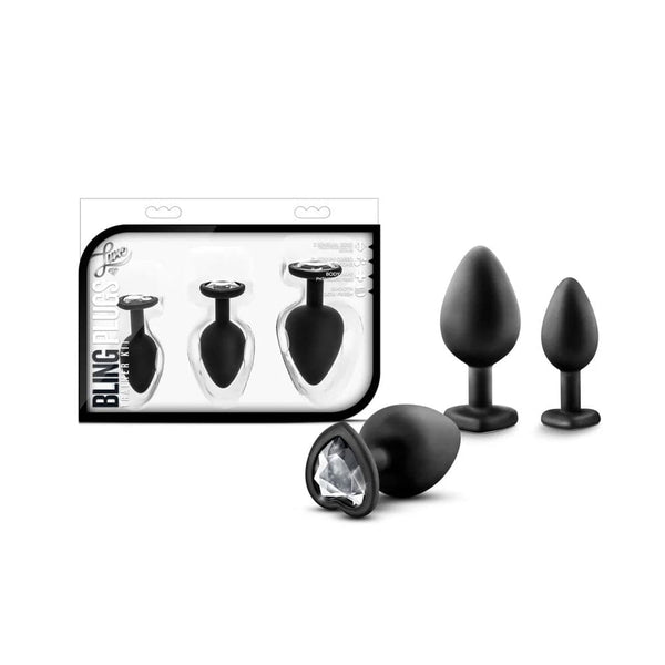 Luxe Bling Plugs Training Kit - White Gems 3pc