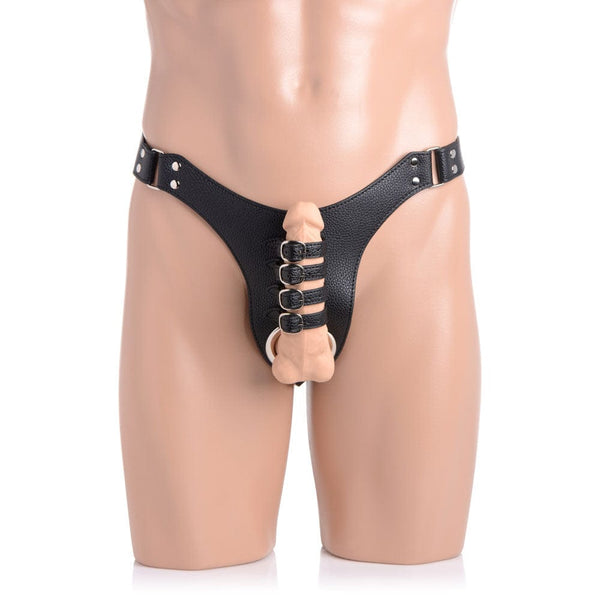 Male Chastity Harness Silicone Anal Plug