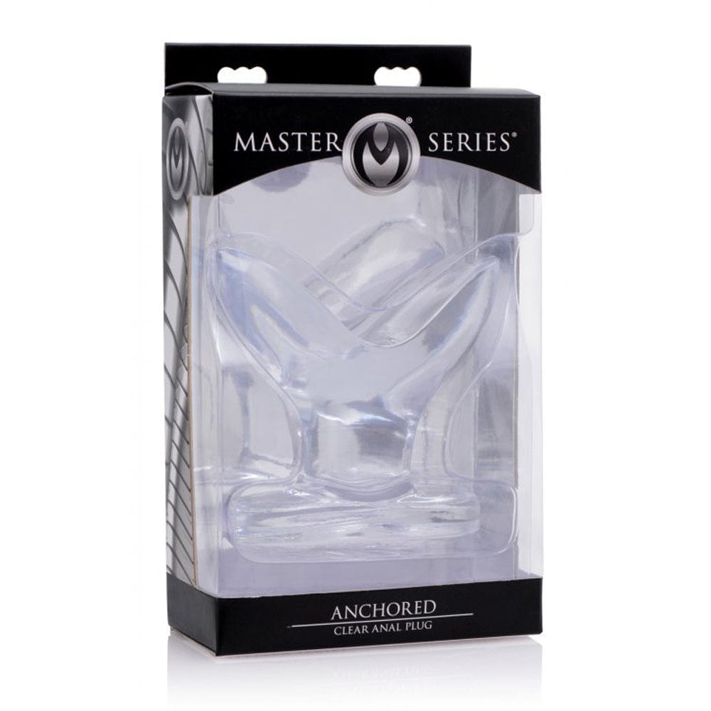Master Series Anchored Clear Anal Plug.