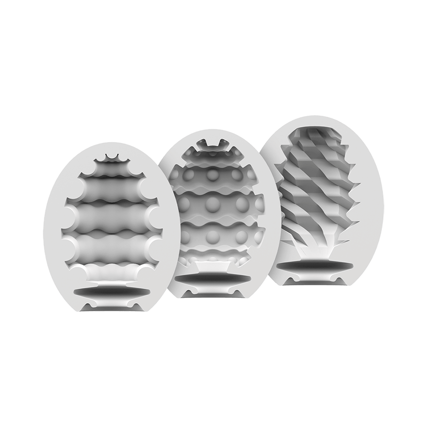 Masturbator Egg 3er Set (Riffle, Bubble, Fierce) Assorted