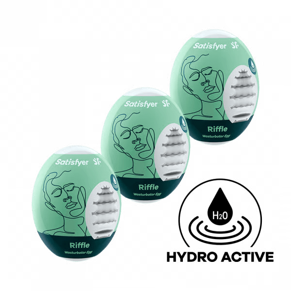 Masturbator Egg 3er Set (Riffle) Light Green