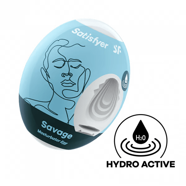 Masturbator Egg Single (Savage) Light Blue