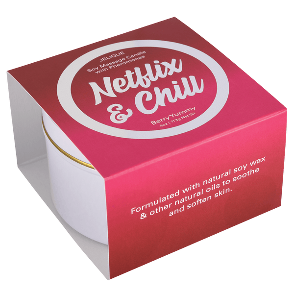 MOOD CANDLES Netflix & Chill - Pheromone Massage Candle Berry Yummy 4oz | 113g
