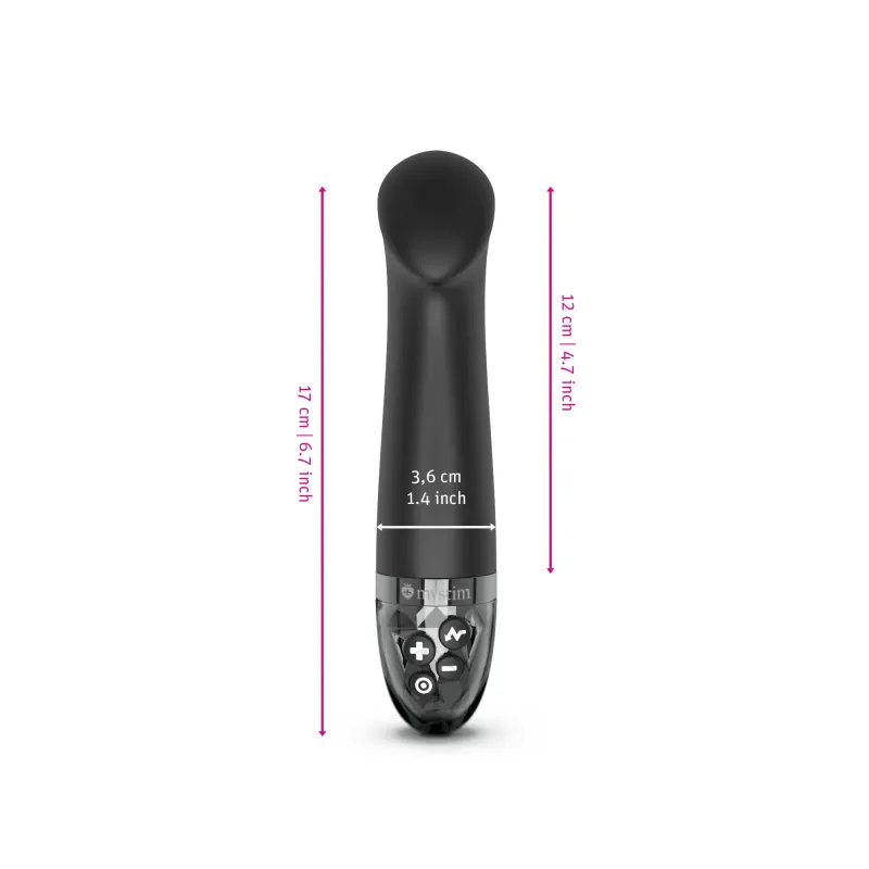 Mystim Right on Ron eStimVibrator, Black