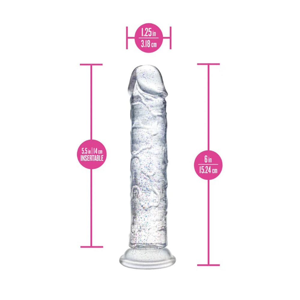 Naturally Yours Dildo - Gala - Sparkling Clear
