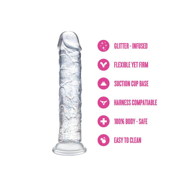 Naturally Yours Dildo - Glamor - Sparkling Clear
