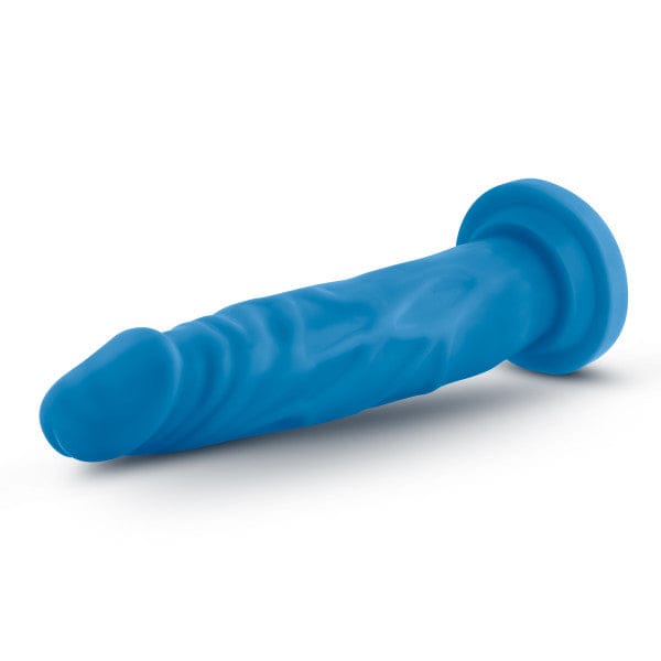 Neo - 7.5 Inch Dual Density Dildo - Neon Blue