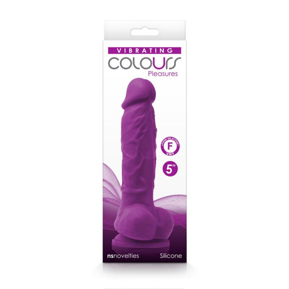 NS Novelties Colours Pleasures 5" Vibrating Dildo – Purple