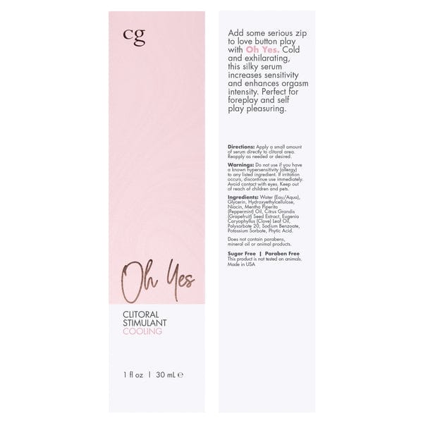 OH YES Cooling Clitoral Stimulant - Fragrance Free - 30mL
