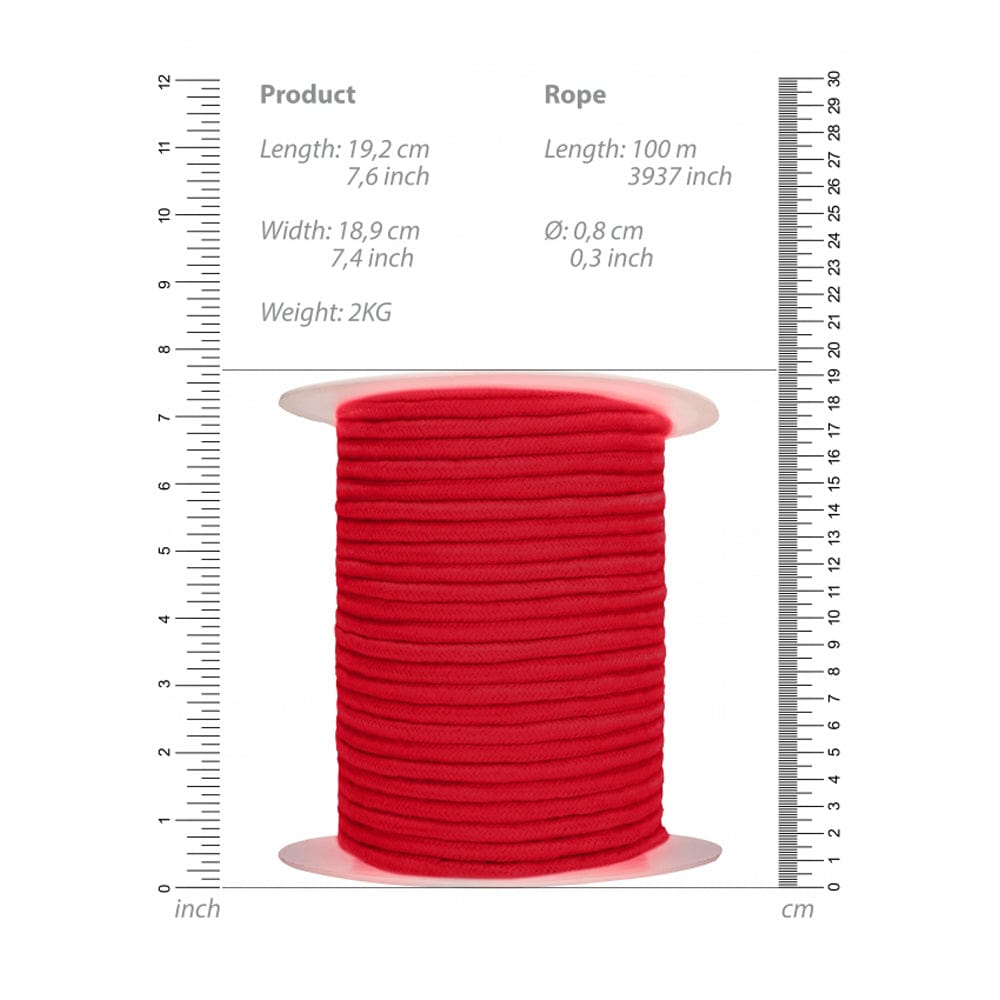 Ouch! Bondage Rope 100 Meter - Red *