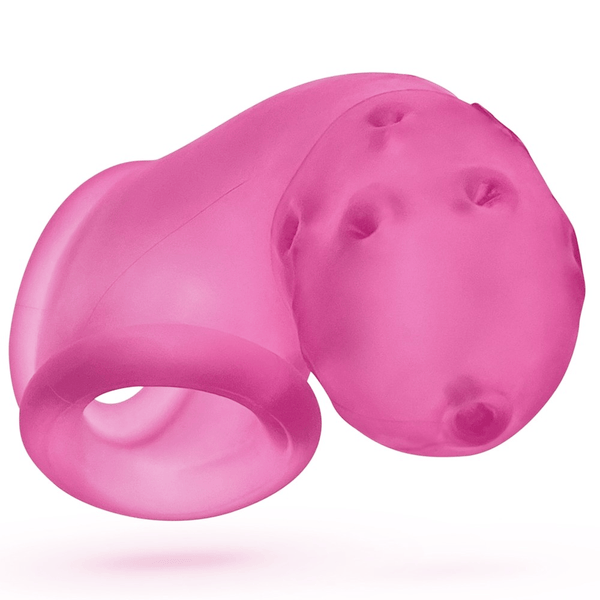 OXBALLS AIRLOCK Air-Lite Vented Chastity Cage — Pink Ice
