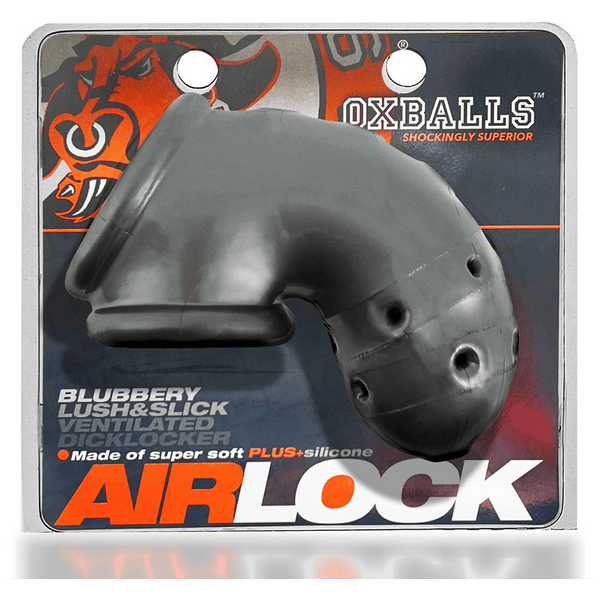 OXBALLS AIRLOCK Air-Lite Vented Chastity Cage — Steel