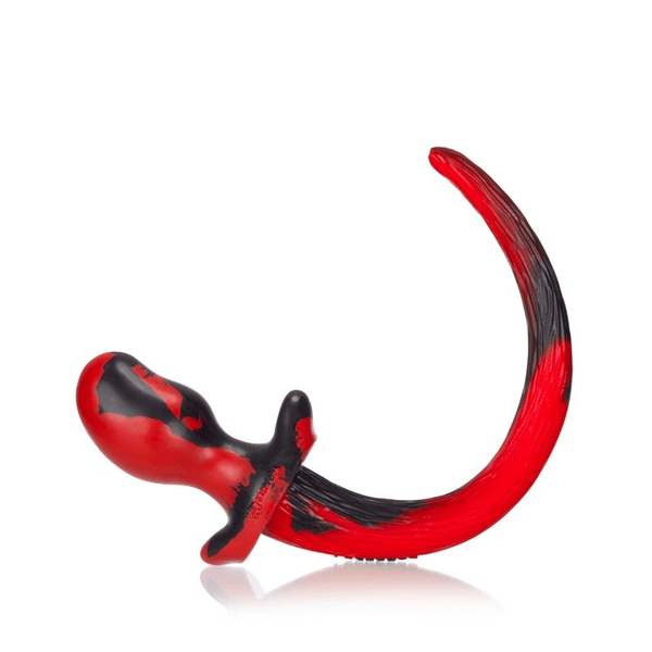 OXBALLS BEAGLE Red Swirl Medium Puppy Tail Butt Plug