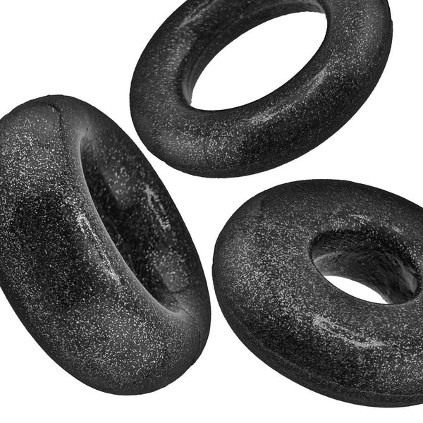 OXBALLS COCKPACK Black Mica 3-Pack Cock Rings