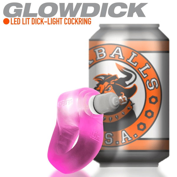 OXBALLS GLOWDICK Pink Ice LED Cock Ring