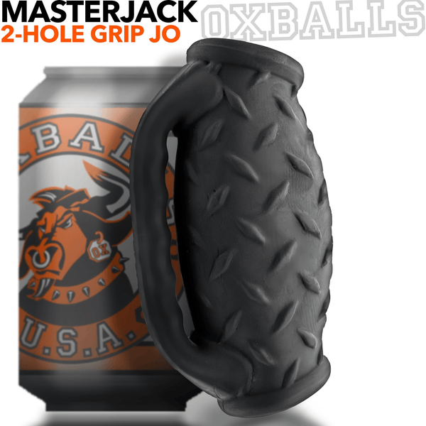 OXBALLS MASTERJACK Black Ice Dual-Entry Male Stroker