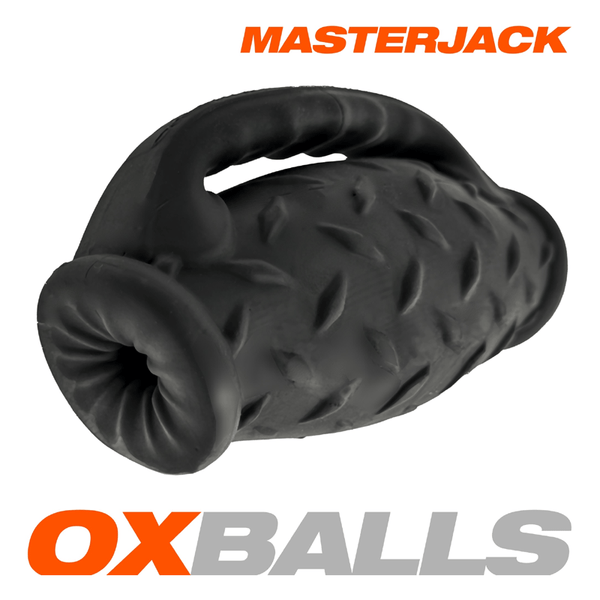OXBALLS MASTERJACK Black Ice Dual-Entry Male Stroker
