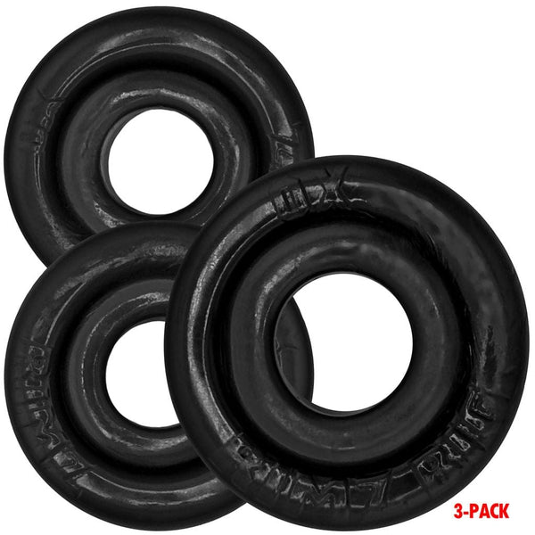 OXBALLS RIMRINGZ Black 3-Pack Cock Rings