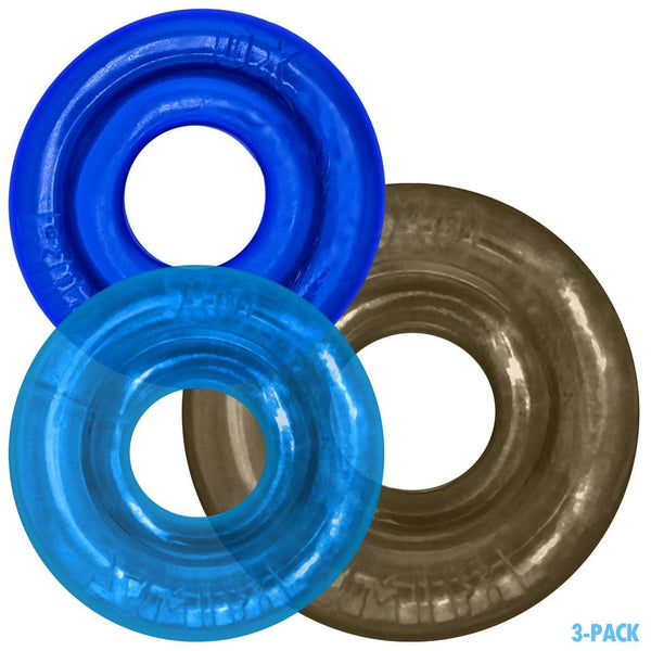 OXBALLS RIMRINGZ Cool Blues 3-Pack Cock Rings